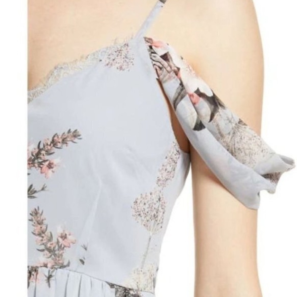 Lulus Verona light blue off the shoulder dress - Picture 4 of 13